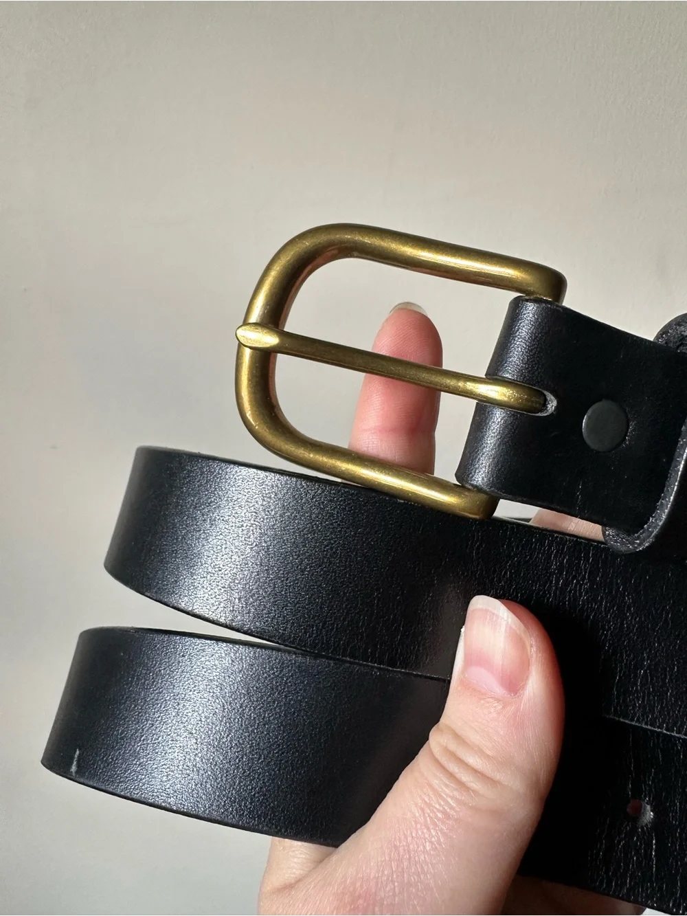 Red Wing Shoes Black Leather Belt Waist 42